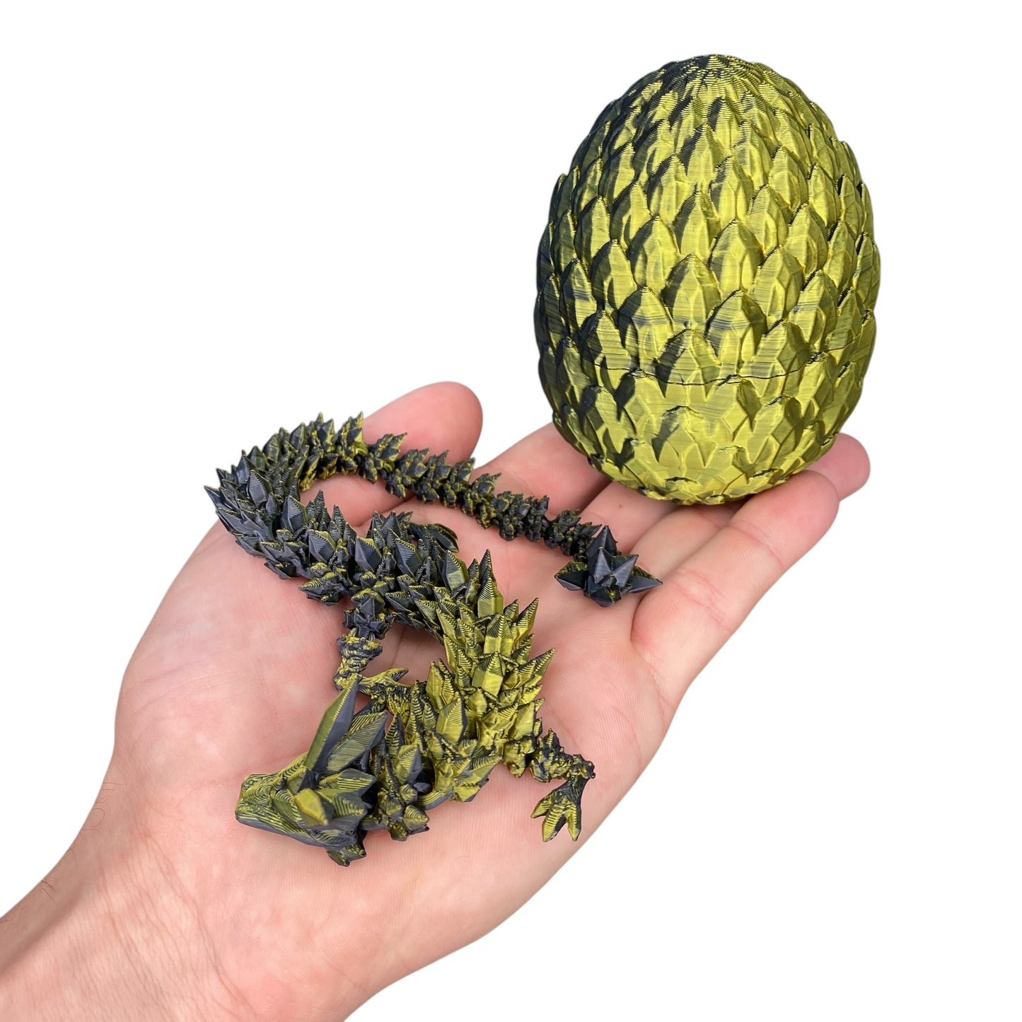 Crystal Dragon & Egg – Poseable 3D Printed Toy | Mystery or Choose Your Color – Collectible Figurine Gift