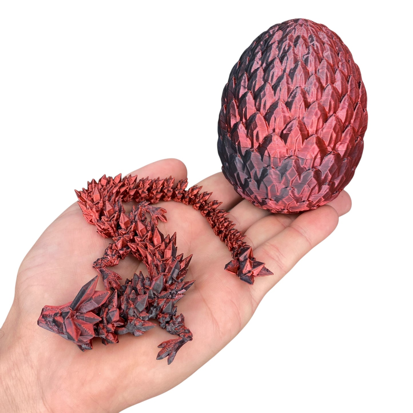 Crystal Dragon & Egg – Poseable 3D Printed Toy | Mystery or Choose Your Color – Collectible Figurine Gift