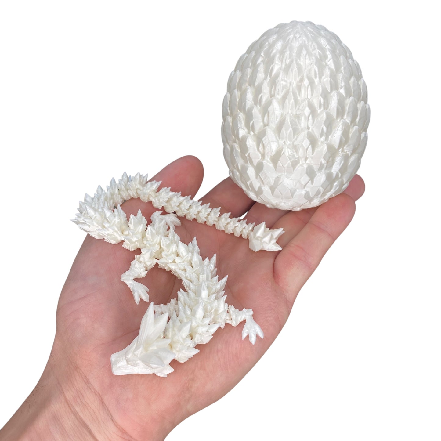 Crystal Dragon & Egg – Poseable 3D Printed Toy | Mystery or Choose Your Color – Collectible Figurine Gift