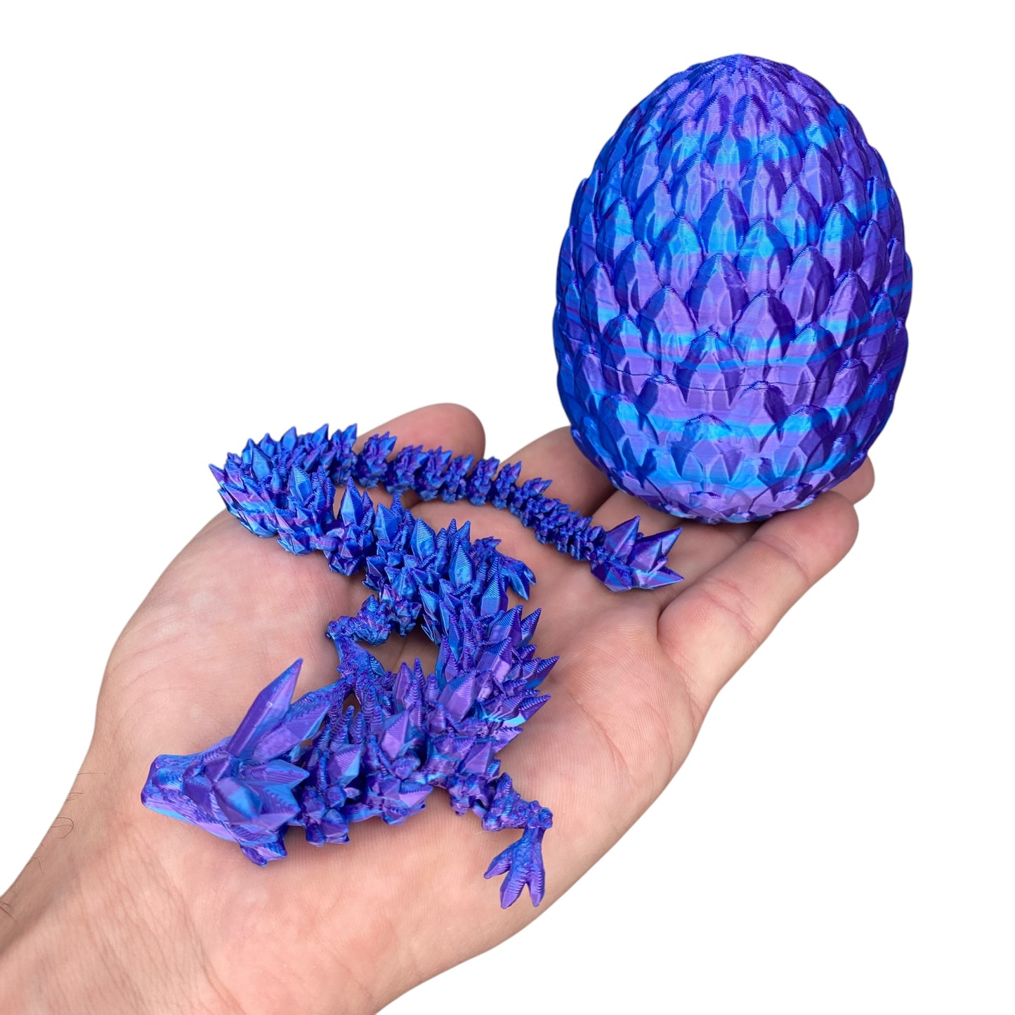 Crystal Dragon & Egg – Poseable 3D Printed Toy | Mystery or Choose Your Color – Collectible Figurine Gift
