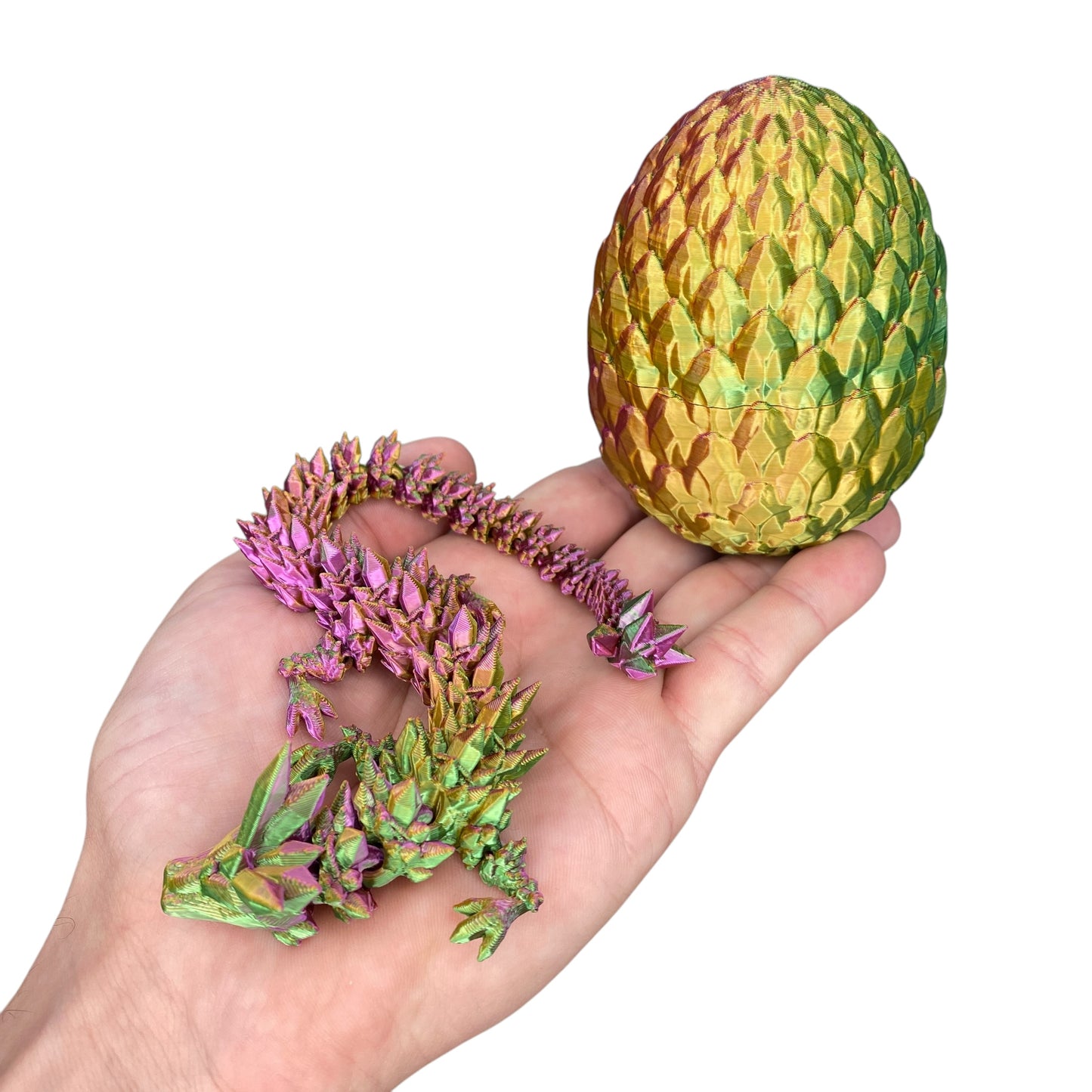 Crystal Dragon & Egg – Poseable 3D Printed Toy | Mystery or Choose Your Color – Collectible Figurine Gift