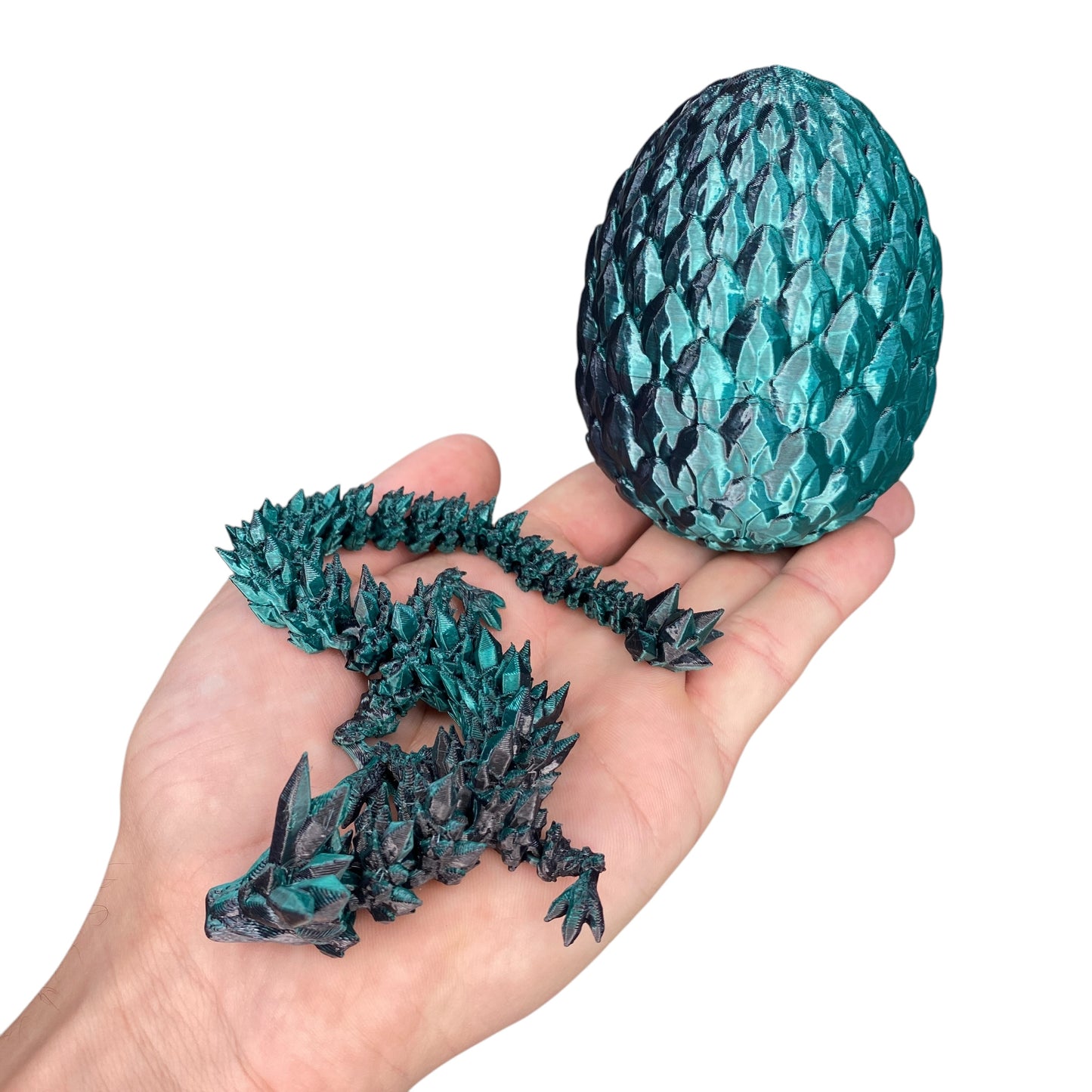 Crystal Dragon & Egg – Poseable 3D Printed Toy | Mystery or Choose Your Color – Collectible Figurine Gift