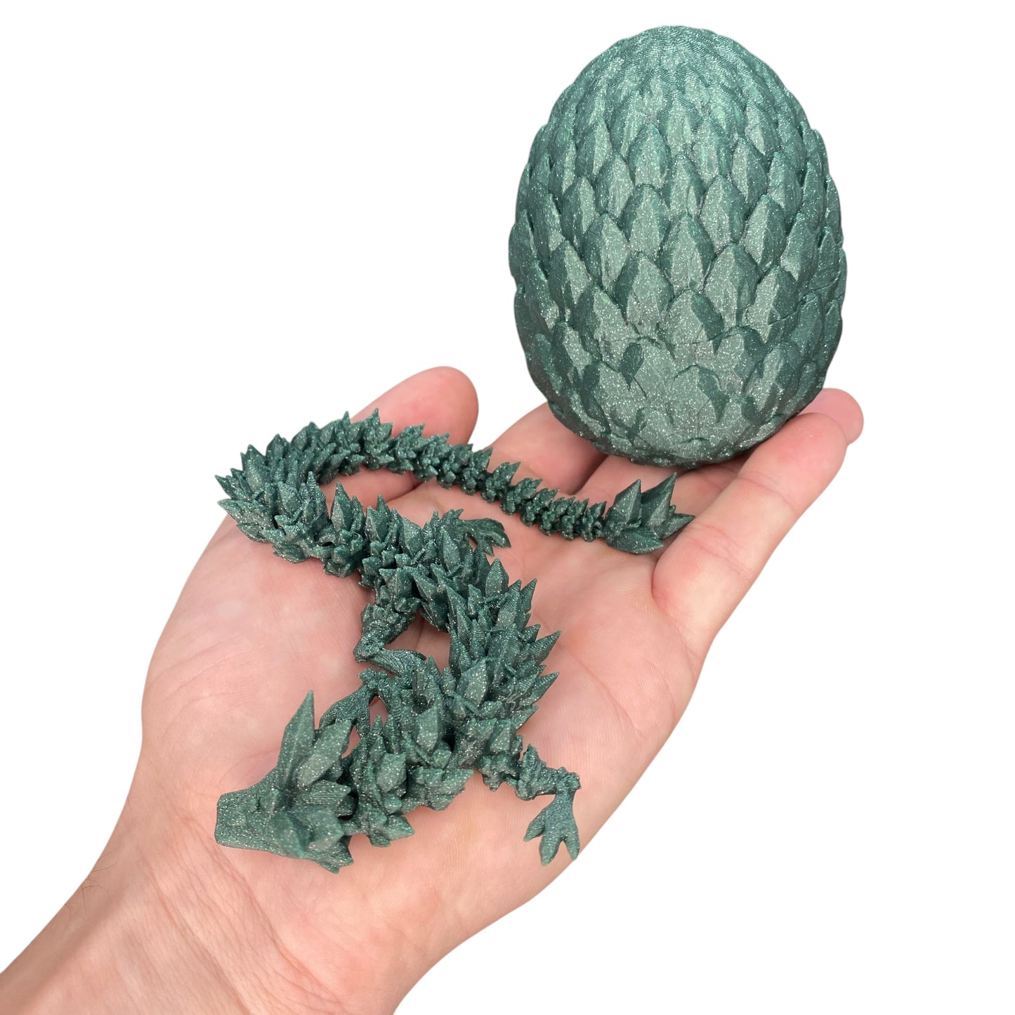 Crystal Dragon & Egg – Poseable 3D Printed Toy | Mystery or Choose Your Color – Collectible Figurine Gift