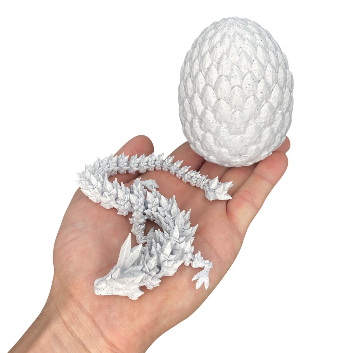 Crystal Dragon & Egg – Poseable 3D Printed Toy | Mystery or Choose Your Color – Collectible Figurine Gift