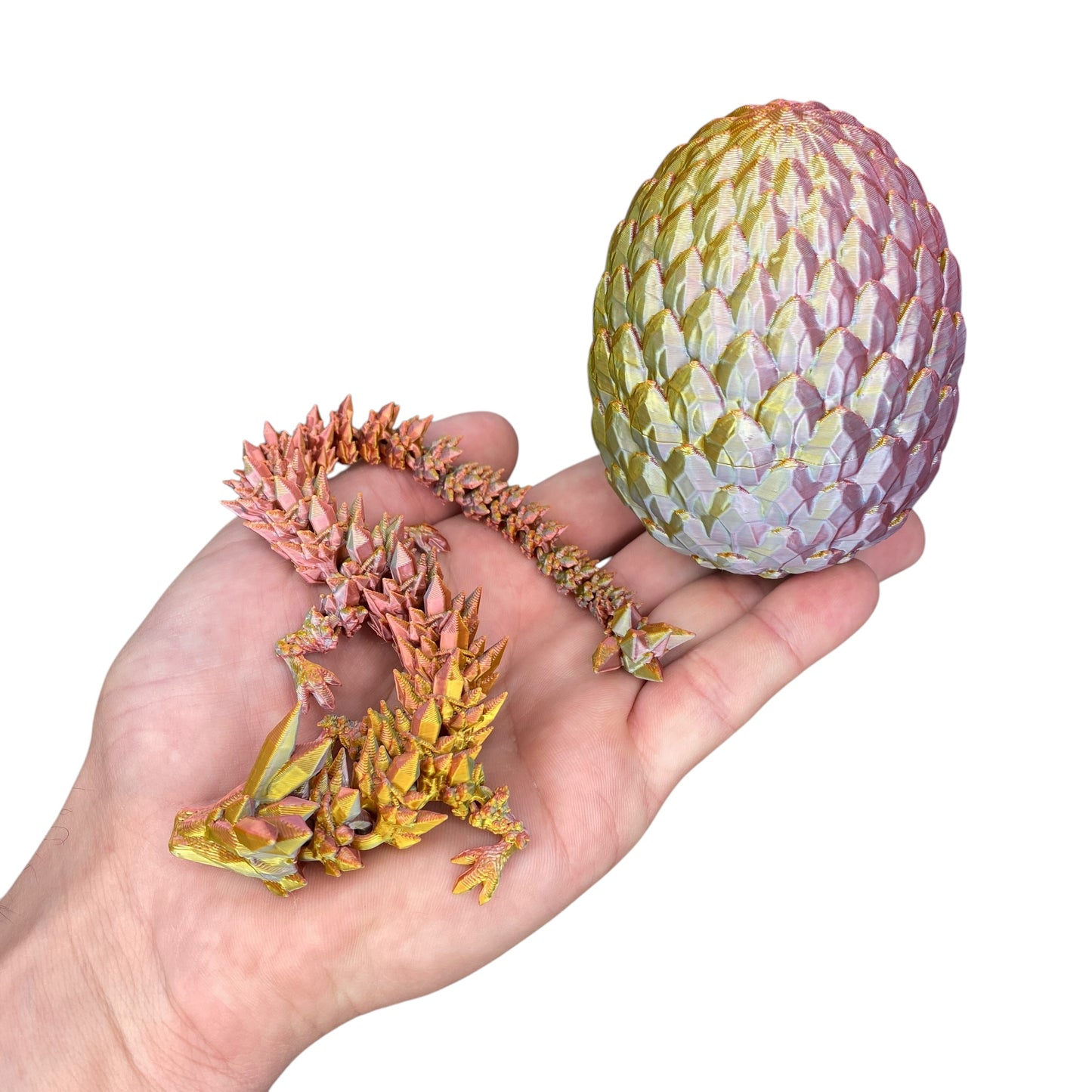 Crystal Dragon & Egg – Poseable 3D Printed Toy | Mystery or Choose Your Color – Collectible Figurine Gift