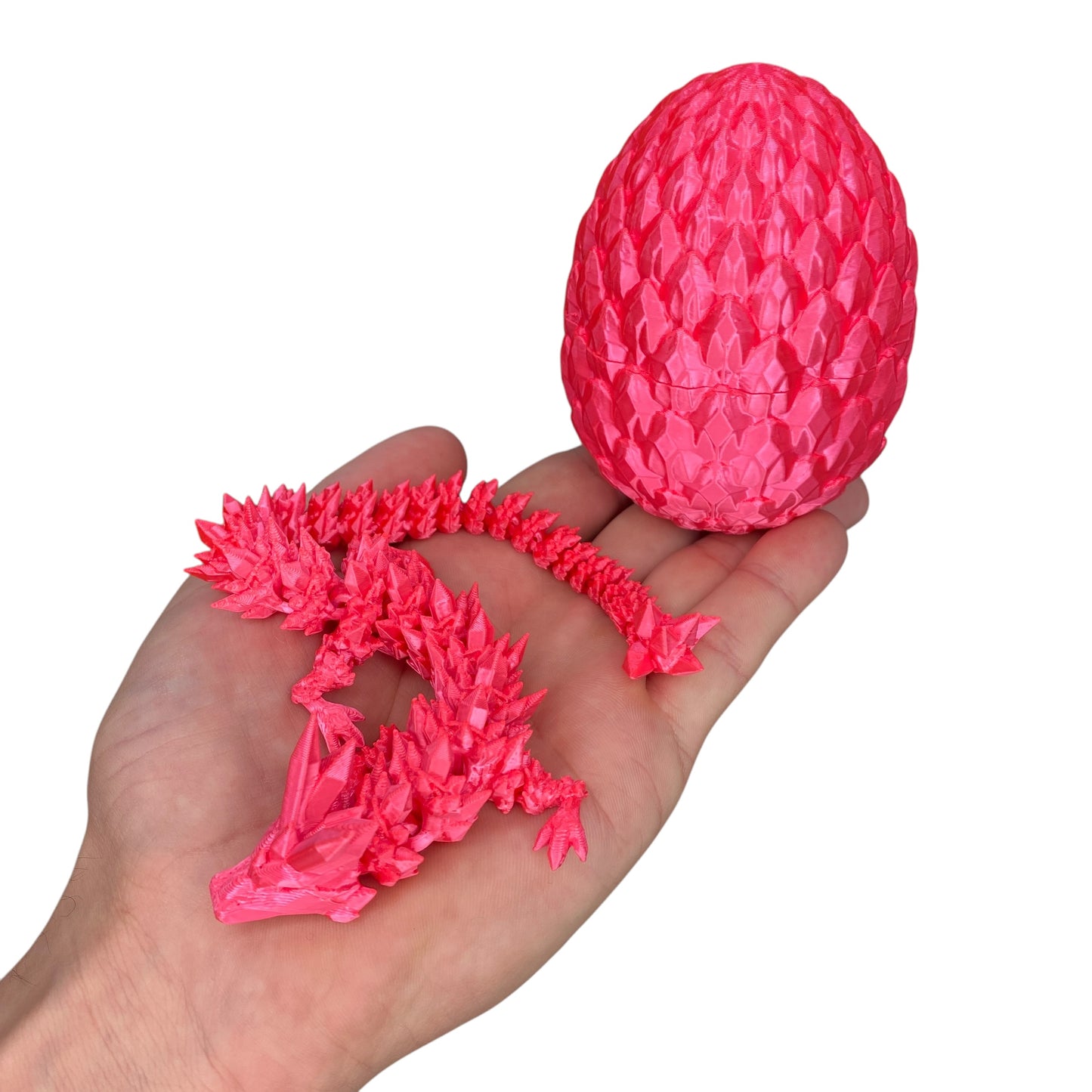 Crystal Dragon & Egg – Poseable 3D Printed Toy | Mystery or Choose Your Color – Collectible Figurine Gift