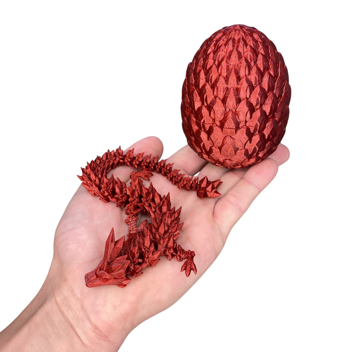 Crystal Dragon & Egg – Poseable 3D Printed Toy | Mystery or Choose Your Color – Collectible Figurine Gift