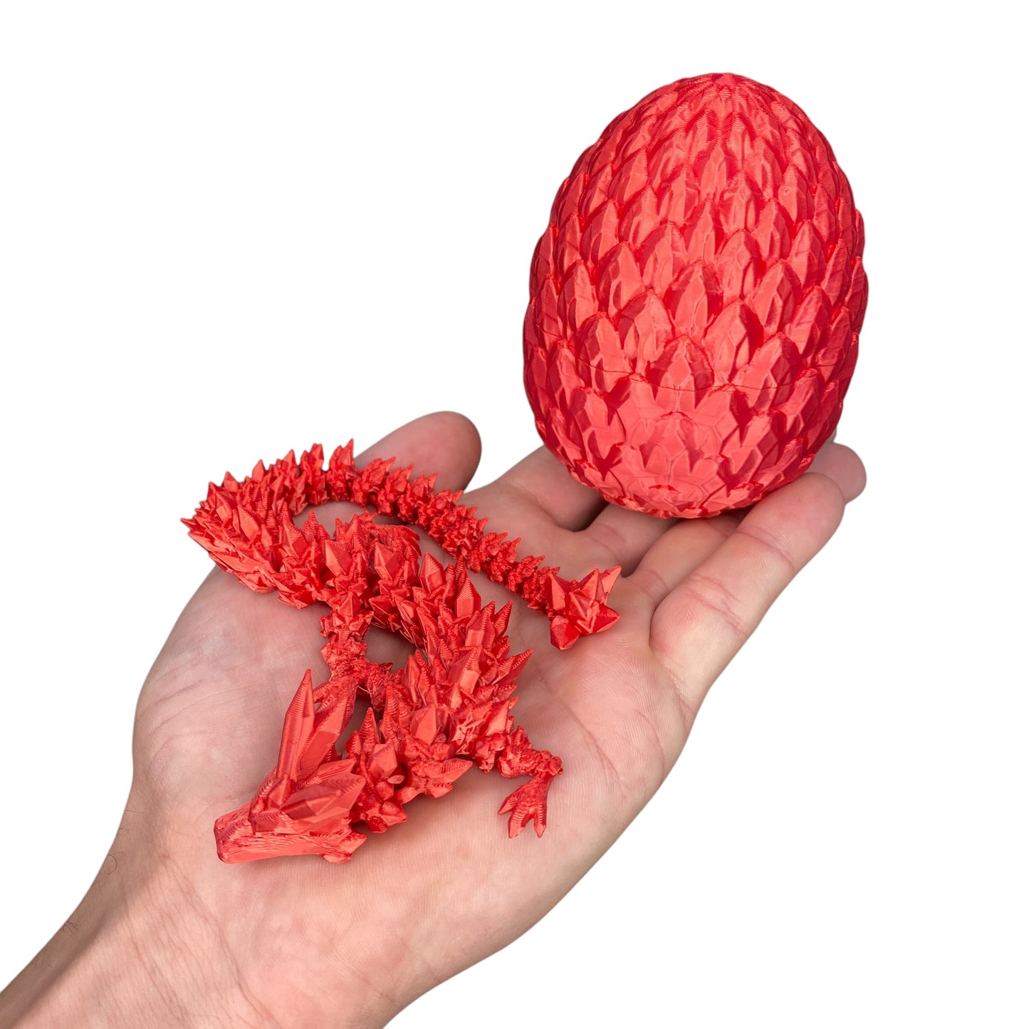 Crystal Dragon & Egg – Poseable 3D Printed Toy | Mystery or Choose Your Color – Collectible Figurine Gift