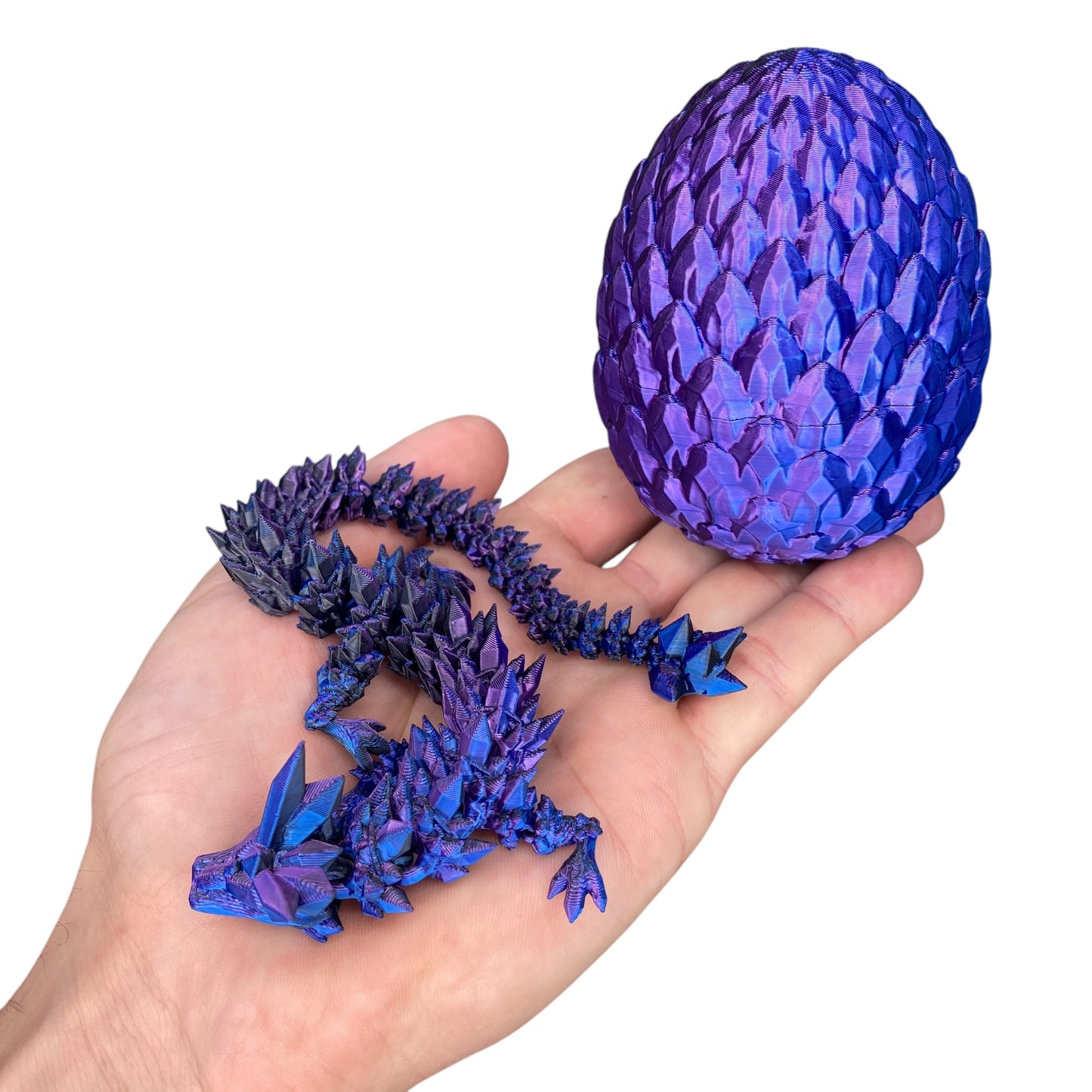 Crystal Dragon & Egg – Poseable 3D Printed Toy | Mystery or Choose Your Color – Collectible Figurine Gift