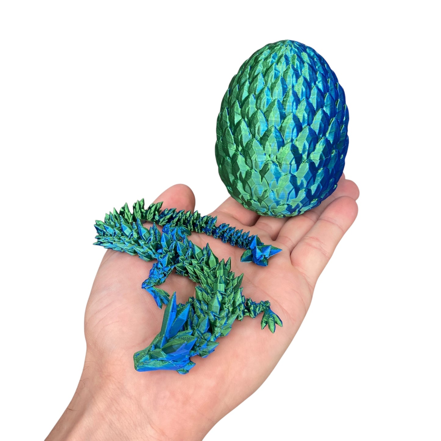 Crystal Dragon & Egg – Poseable 3D Printed Toy | Mystery or Choose Your Color – Collectible Figurine Gift