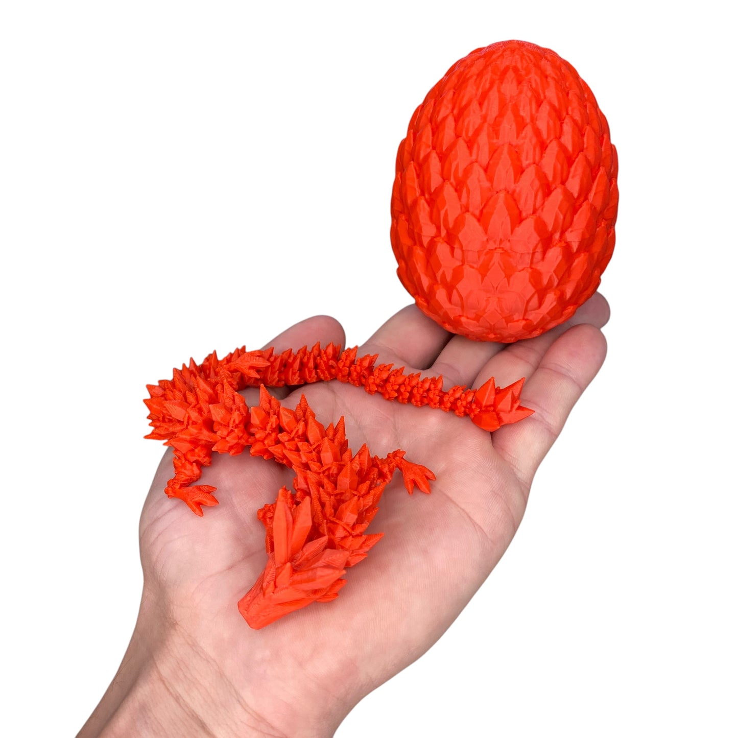 Crystal Dragon & Egg – Poseable 3D Printed Toy | Mystery or Choose Your Color – Collectible Figurine Gift