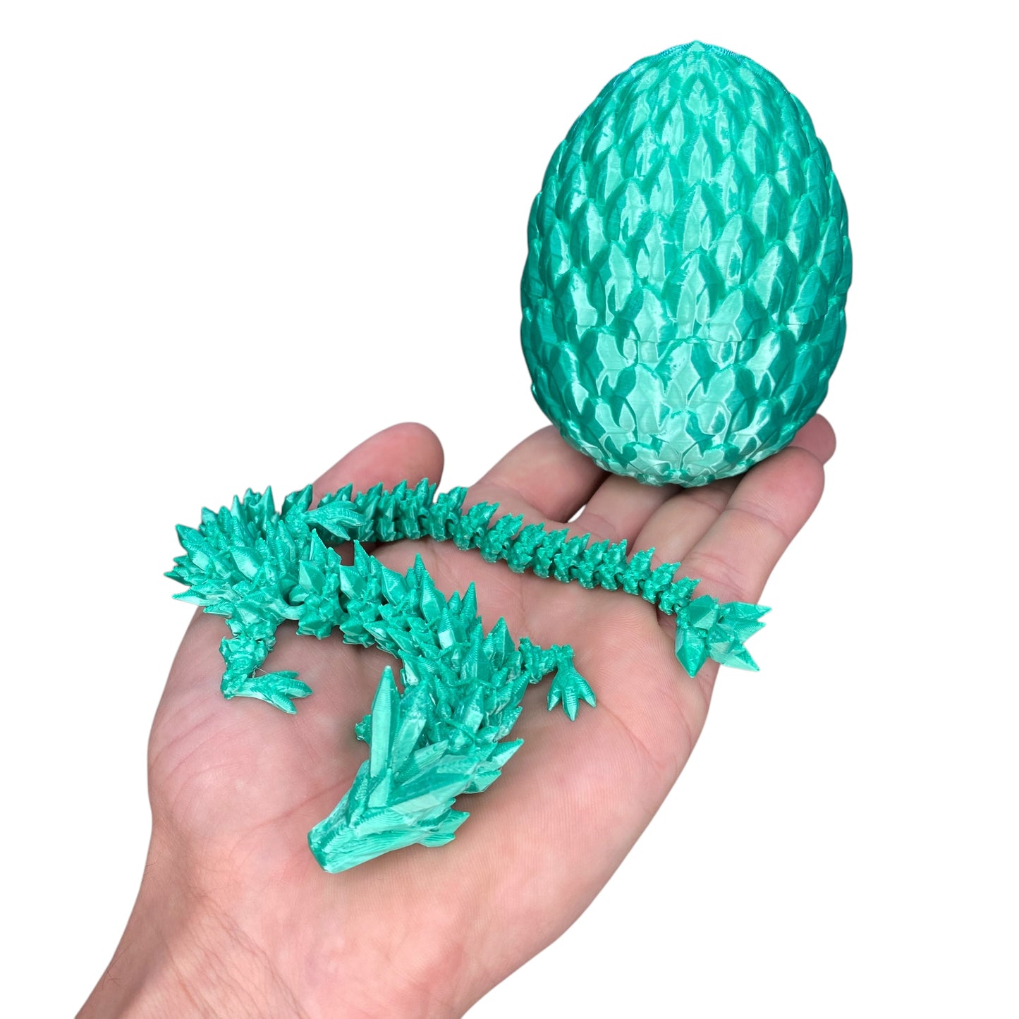 Crystal Dragon & Egg – Poseable 3D Printed Toy | Mystery or Choose Your Color – Collectible Figurine Gift