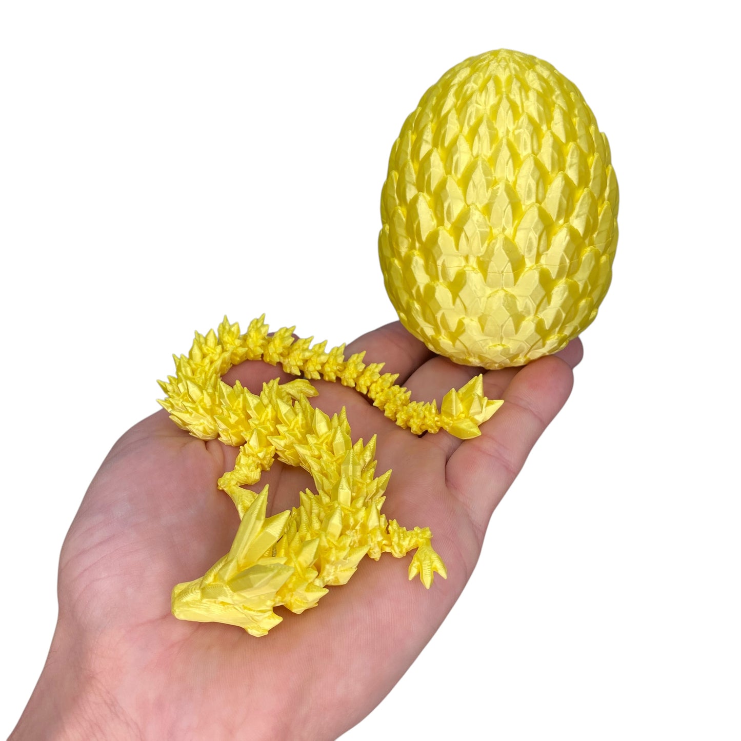 Crystal Dragon & Egg – Poseable 3D Printed Toy | Mystery or Choose Your Color – Collectible Figurine Gift