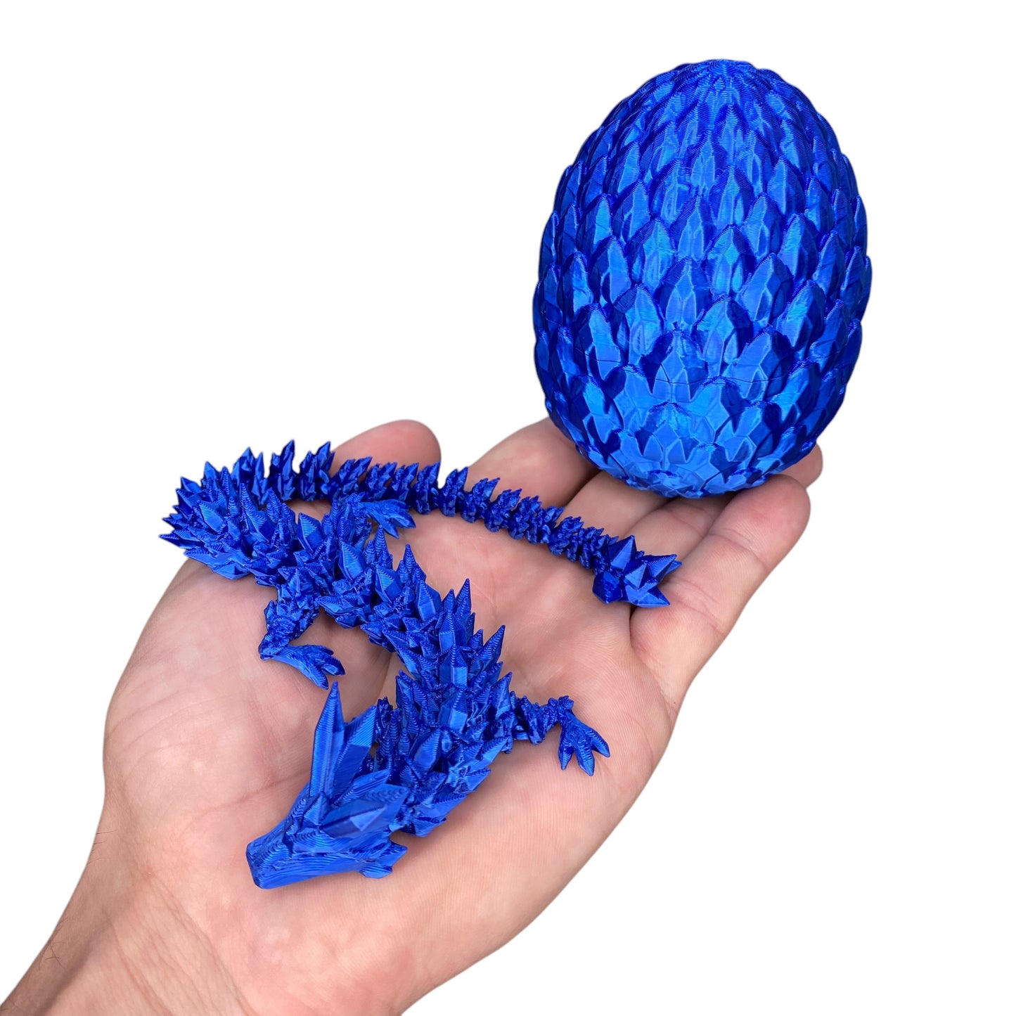 Crystal Dragon & Egg – Poseable 3D Printed Toy | Mystery or Choose Your Color – Collectible Figurine Gift