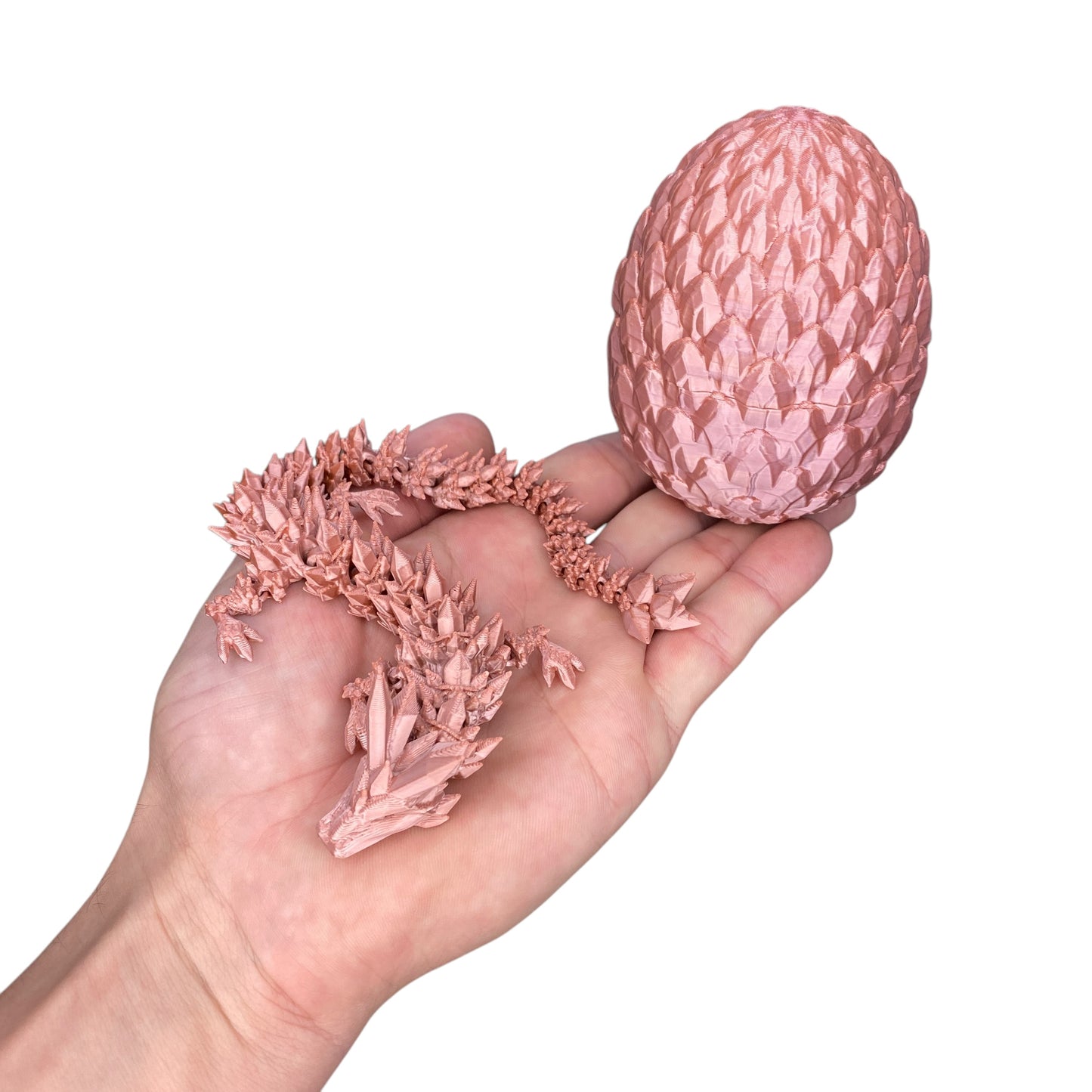 Crystal Dragon & Egg – Poseable 3D Printed Toy | Mystery or Choose Your Color – Collectible Figurine Gift