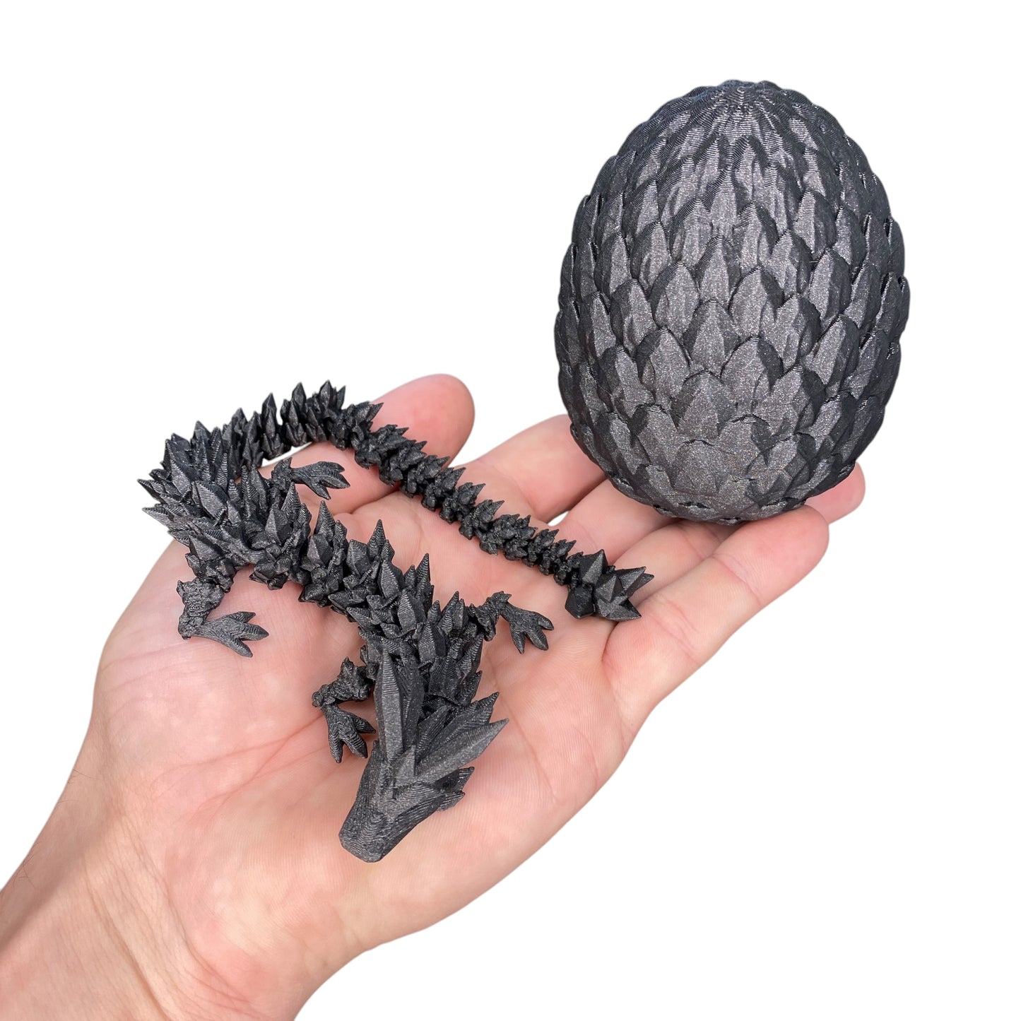 Crystal Dragon & Egg – Poseable 3D Printed Toy | Mystery or Choose Your Color – Collectible Figurine Gift