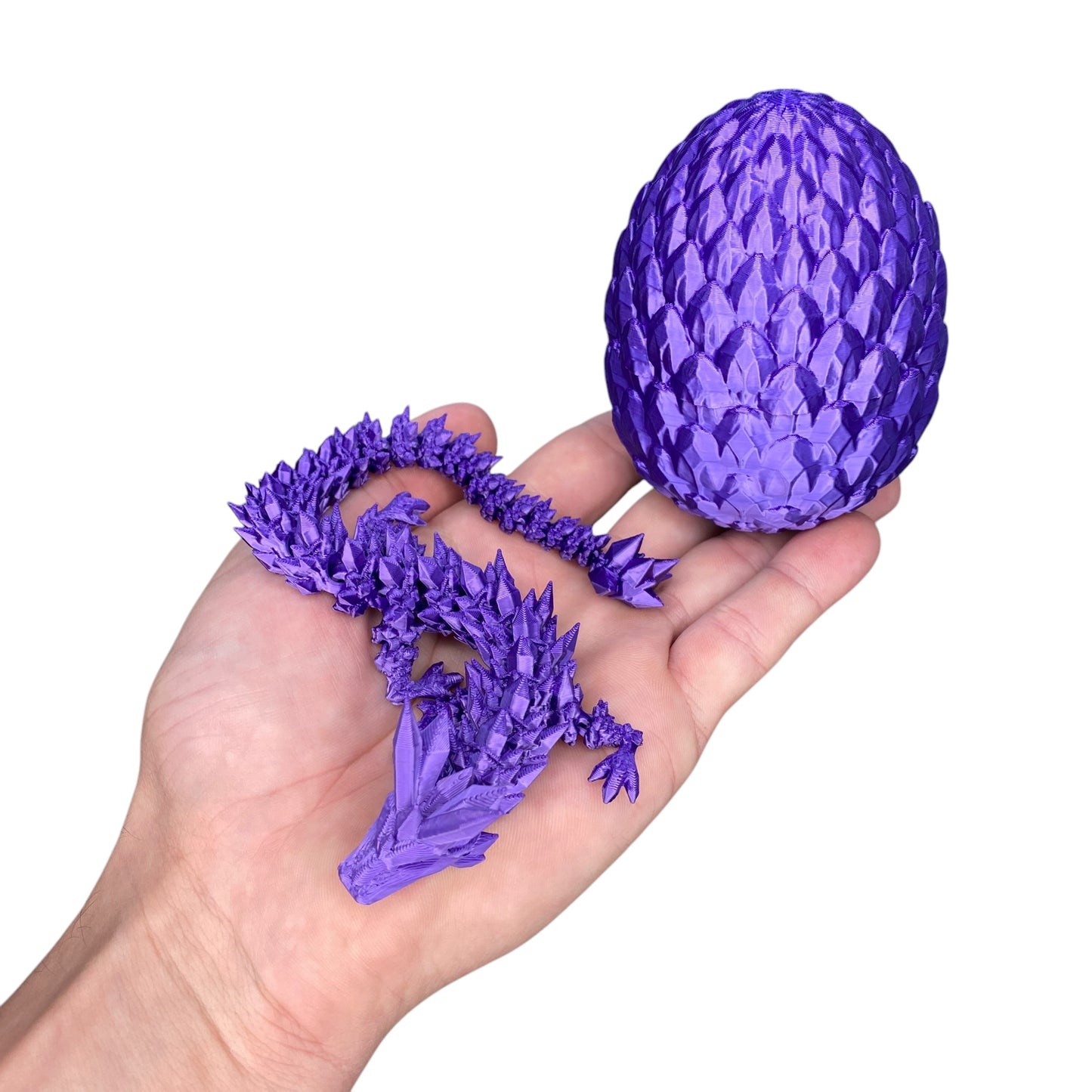Crystal Dragon & Egg – Poseable 3D Printed Toy | Mystery or Choose Your Color – Collectible Figurine Gift