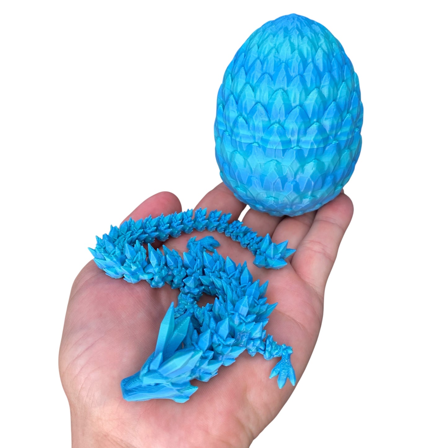 Crystal Dragon & Egg – Poseable 3D Printed Toy | Mystery or Choose Your Color – Collectible Figurine Gift