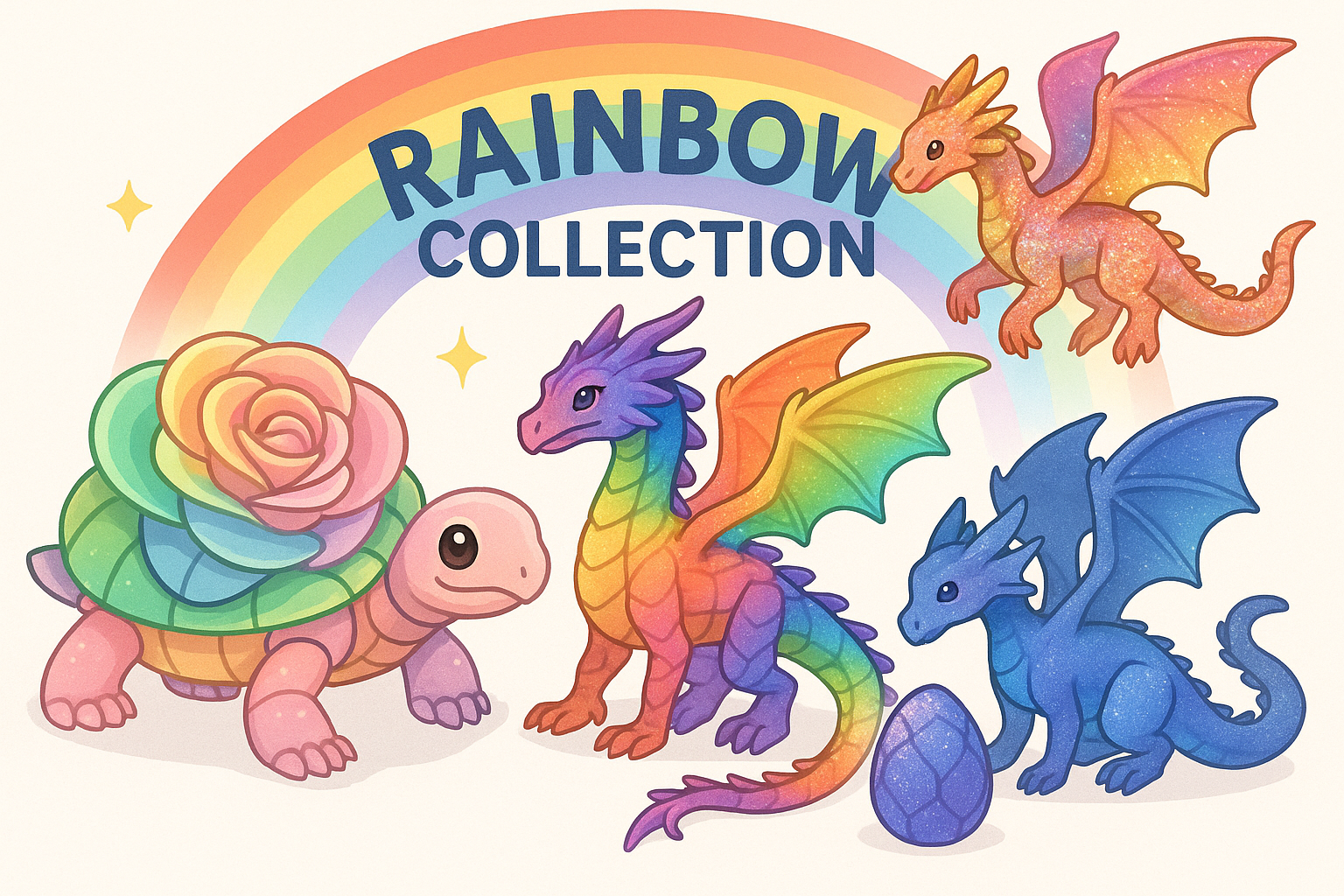 Rainbow Collection – Colorful Articulated Toys by DDDPrintz