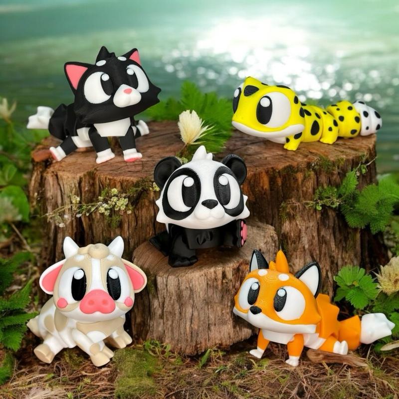 Jumbo Collectible Figurines – Cute 3D Printed Dinos & Animals – Articulated, Colorful, Limited Edition