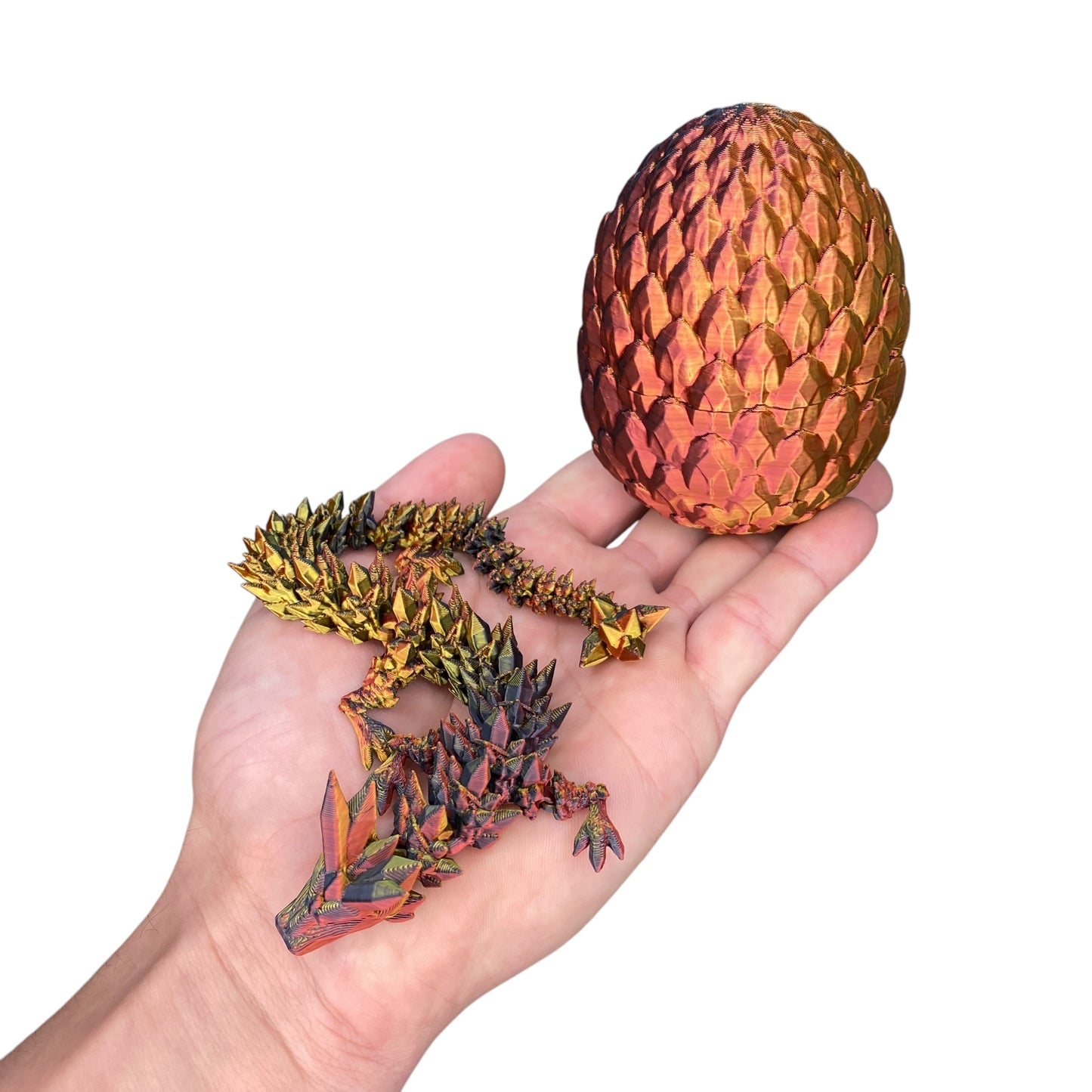 Crystal Dragon & Egg – Poseable 3D Printed Toy | Mystery or Choose Your Color – Collectible Figurine Gift