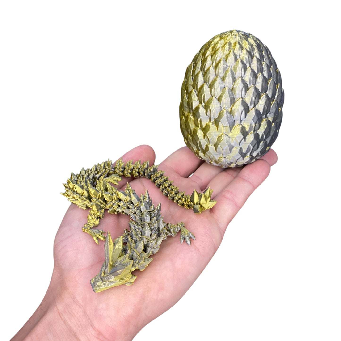 Crystal Dragon & Egg – Poseable 3D Printed Toy | Mystery or Choose Your Color – Collectible Figurine Gift