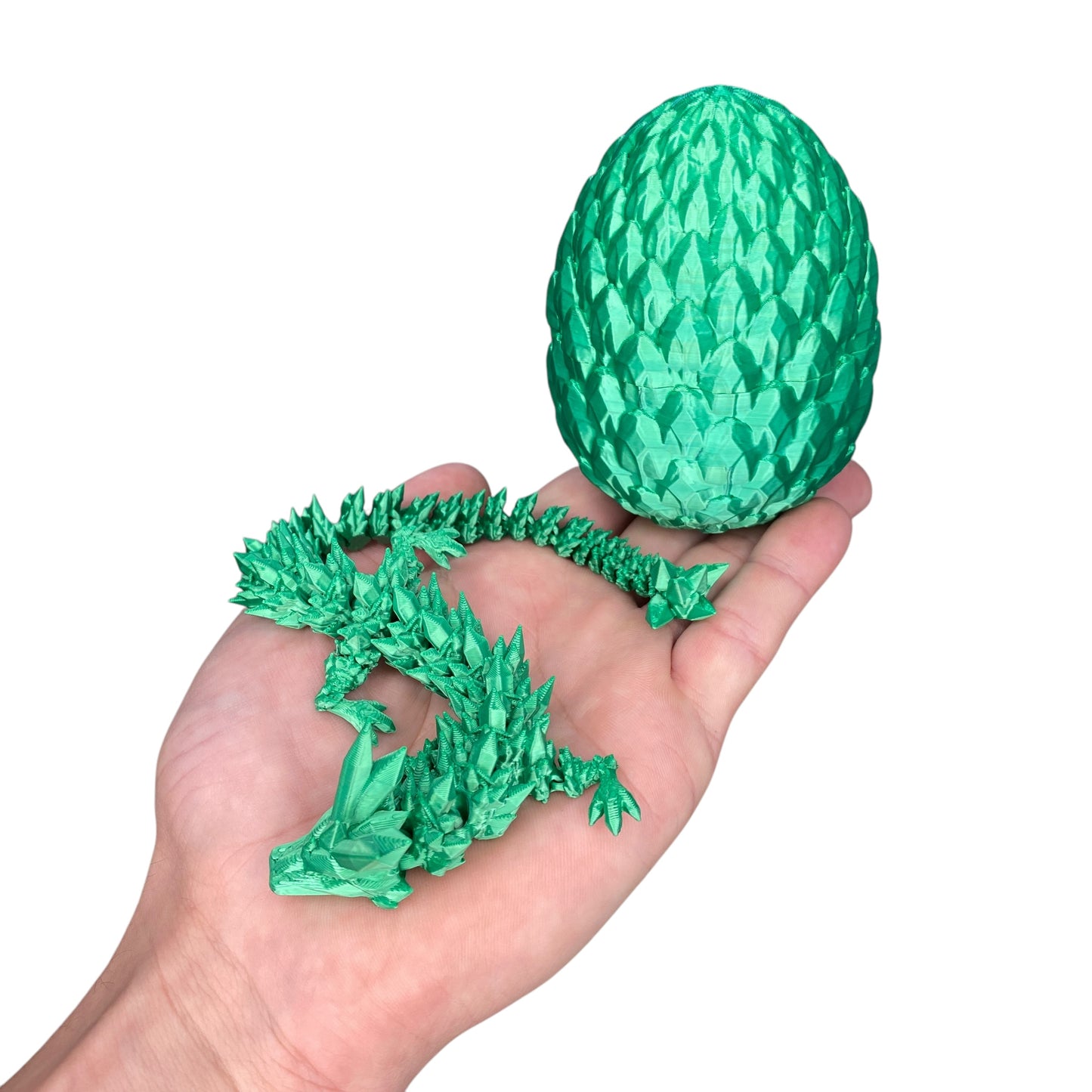 Crystal Dragon & Egg – Poseable 3D Printed Toy | Mystery or Choose Your Color – Collectible Figurine Gift