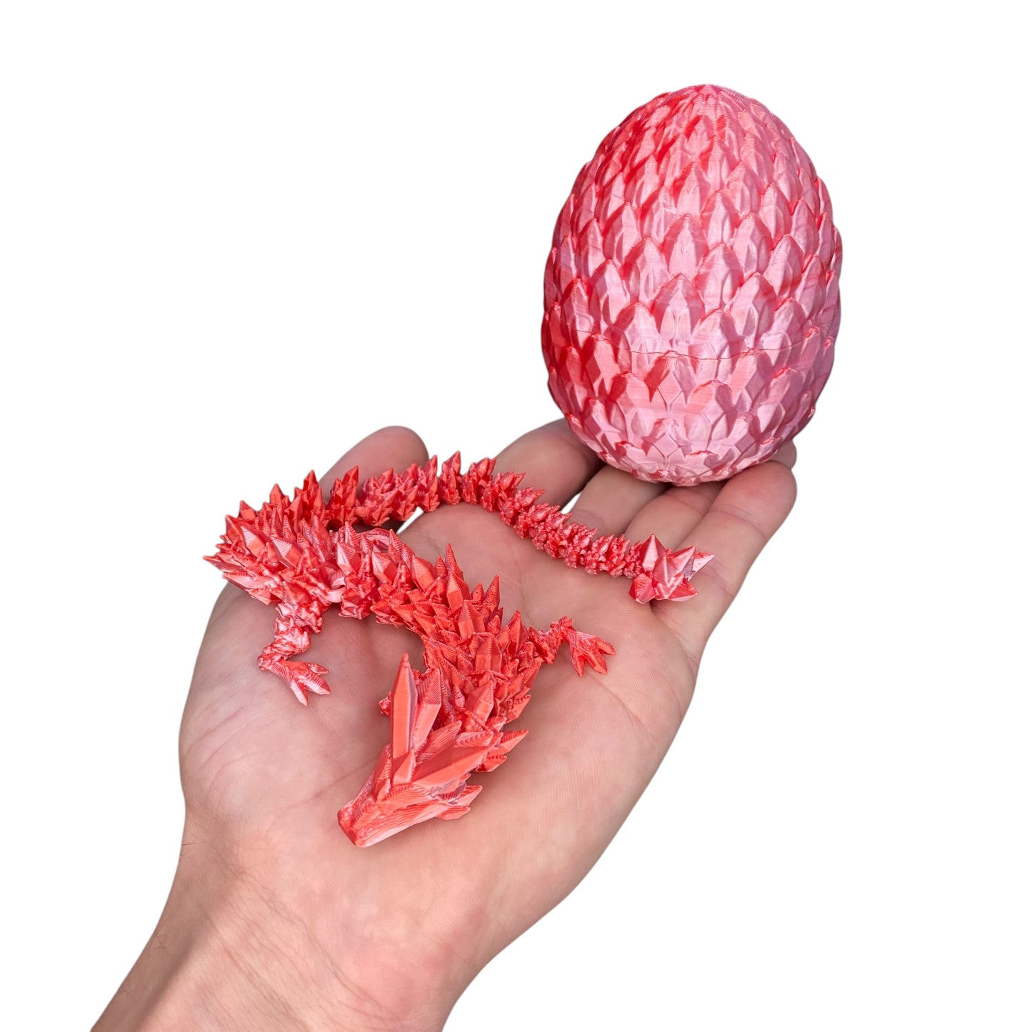 Crystal Dragon & Egg – Poseable 3D Printed Toy | Mystery or Choose Your Color – Collectible Figurine Gift