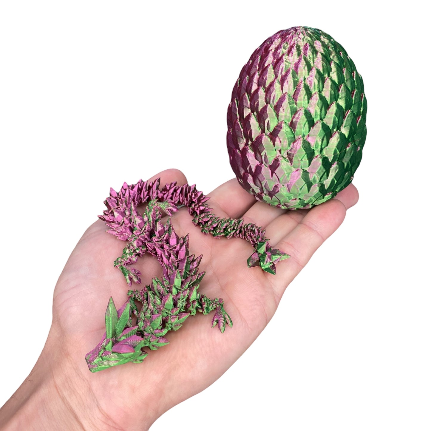 Crystal Dragon & Egg – Poseable 3D Printed Toy | Mystery or Choose Your Color – Collectible Figurine Gift