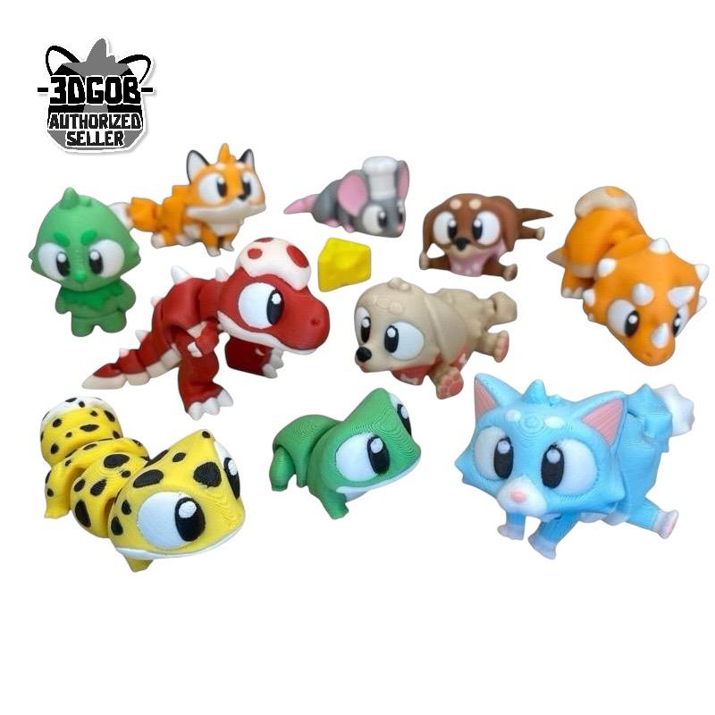 Mini Animal Figurines – Volume 1 – Articulated 3D Printed Pets